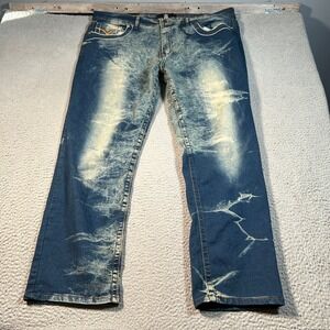 Red Ape Jeans Mens 46x31 Blue Acid Wash Straight Leg‎ Denim Skater Y2K NWT